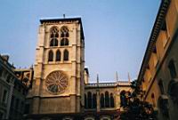 Lyon, Cathedrale Saint Jean, Nef, sud vu de l'exterieur